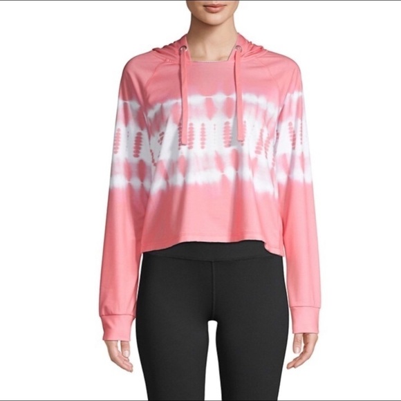 NWT NANETTE Lepore Crop Tie-Dye Pink Hoodie Jacket/Sweatshirt - Picture 10 of 14